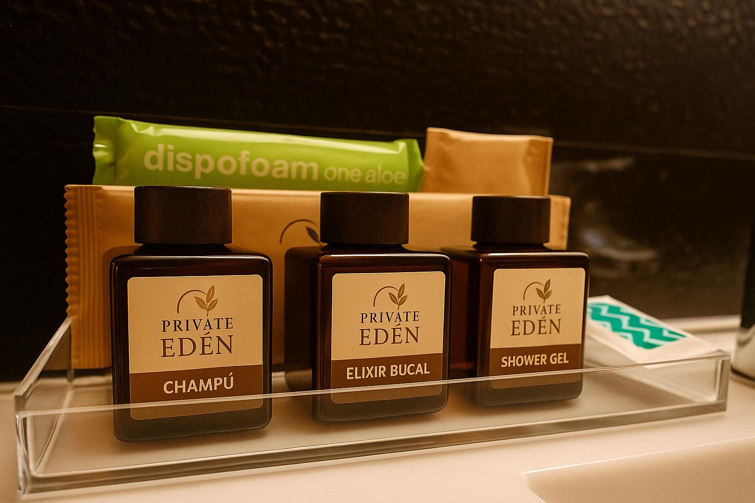 Gel y amenities personalizados